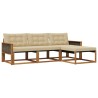 Ensemble de canapés d'extérieur 4 pcs Naturel et Beige 624742624742
