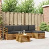 Ensemble de canapés d'extérieur 6 pcs Naturel et Anthracite 624744624744
