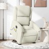 Fauteuil inclinable de massage électrique crème velours 624748624748