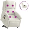 Fauteuil inclinable de massage électrique crème velours 624748624748