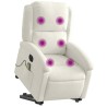 Fauteuil inclinable de massage électrique crème velours 624748624748