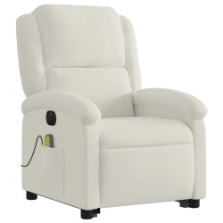 Fauteuil inclinable de massage électrique crème velours 624748624748