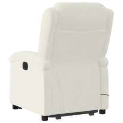 Fauteuil inclinable de massage électrique crème velours 624748624748