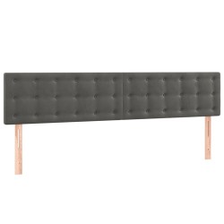Têtes de lit Gris foncé 160x5x78/88 cm Velours 624749624749