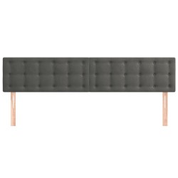 Têtes de lit Gris foncé 160x5x78/88 cm Velours 624749624749