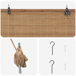 Store enrouleur Marron 70 x 160 cm Bambou 624753624753