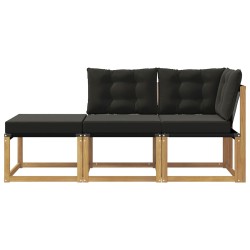 Unité de canapé sectionnel avec coussin 3 Pièce Blanc 624755624755