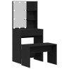 Ensemble de table de maquillage LED 2 pcs Chêne noir 624757624757