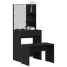 Ensemble de table de maquillage LED 2 pcs Chêne noir 624757624757
