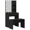 Ensemble de table de maquillage LED 2 pcs Chêne noir 624757624757