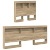 Tête de lit de rangement Chêne Sonoma 90 cm Bois d'ingénierie 624760624760