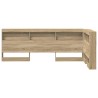 Tête de lit de rangement Chêne Sonoma 90 cm Bois d'ingénierie 624760624760