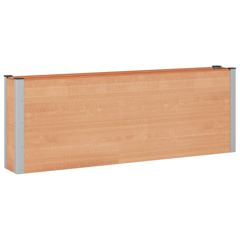 Jardinière surélevée Marron 200 x 30 x 72 cm WPC et Aluminium 624761624761