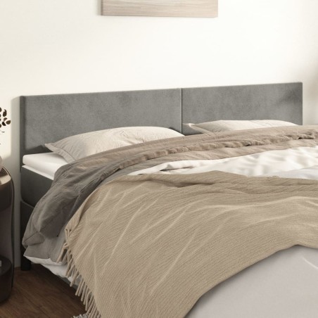 Têtes de lit Gris clair 160x5x78/88 cm Velours 624763624763