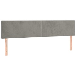 Têtes de lit Gris clair 160x5x78/88 cm Velours 624763624763