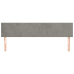 Têtes de lit Gris clair 160x5x78/88 cm Velours 624763624763