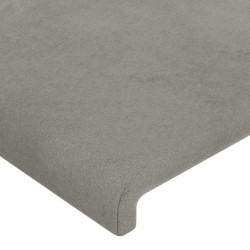 Têtes de lit Gris clair 160x5x78/88 cm Velours 624763624763