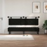 Tête de lit suspendue Avec lumière LED Noir Simili cuir 624764624764