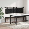 Tête de lit suspendue Avec lumière LED Noir Simili cuir 624764624764