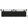 Tête de lit suspendue Avec lumière LED Noir Simili cuir 624764624764