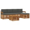 Ensemble de canapés d'extérieur 6 pcs Naturel et Anthracite 624770624770