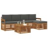 Ensemble de canapés d'extérieur 6 pcs Naturel et Anthracite 624770624770