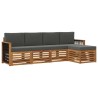 Ensemble de canapés d'extérieur 5 pcs Naturel et Anthracite 624772624772