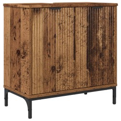 Meuble de Lavabo de Salle de Bain avec stockage Bois Ancien 624774624774