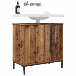 Meuble de Lavabo de Salle de Bain avec stockage Bois Ancien 624774624774