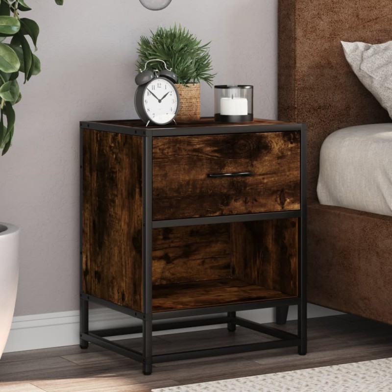 Tables de chevet 2 pcs chêne fumé 40x31x50 cm bois ingénierie 624775624775