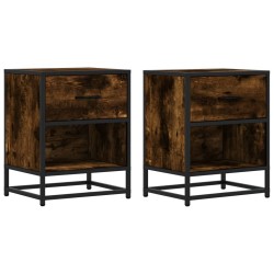 Tables de chevet 2 pcs chêne fumé 40x31x50 cm bois ingénierie 624775624775