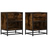 Tables de chevet 2 pcs chêne fumé 40x31x50 cm bois ingénierie 624775624775