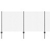 Clôture grillagée avec poteau 10 x 1 m Acier recouvert de PVC 624776624776