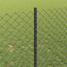Clôture grillagée avec poteau 10 x 1 m Acier recouvert de PVC 624776624776