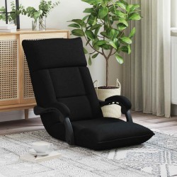 Fauteuil de sol ajustable Noir Tissu 624777624777