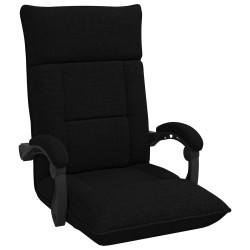 Fauteuil de sol ajustable Noir Tissu 624777624777