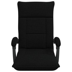 Fauteuil de sol ajustable Noir Tissu 624777624777