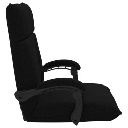 Fauteuil de sol ajustable Noir Tissu 624777624777
