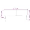 Tête de lit à LED Gris clair 160x5x78/88 cm Velours 624778624778