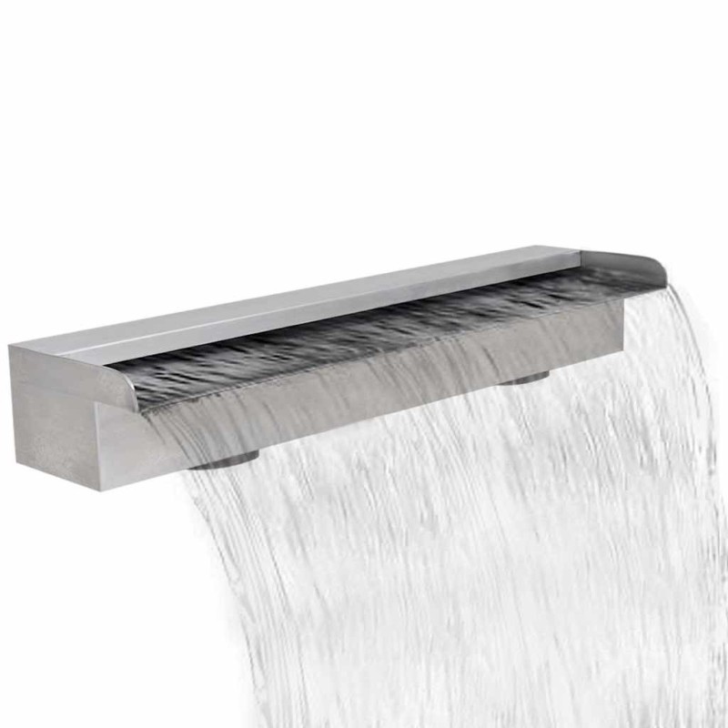 Lame d'eau rectangulaire 60 cm Acier inoxydable pour piscine 624780624780