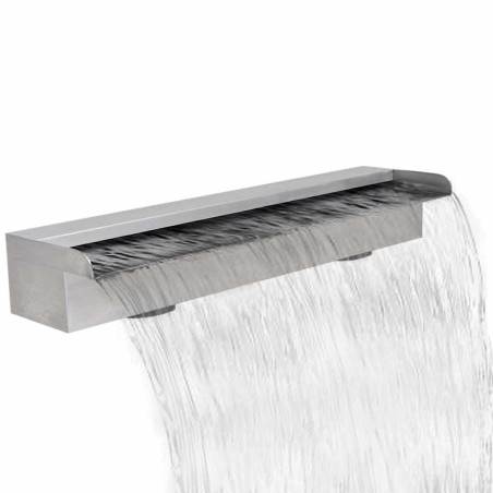 Lame d'eau rectangulaire 60 cm Acier inoxydable pour piscine 624780624780