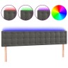 Tête de lit à LED Gris foncé 160x5x78/88 cm Velours 624781624781