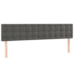 Tête de lit à LED Gris foncé 160x5x78/88 cm Velours 624781624781