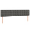 Tête de lit à LED Gris foncé 160x5x78/88 cm Velours 624781624781