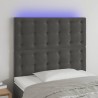 Tête de lit à LED Gris foncé 80x5x118/128 cm Velours 624782624782