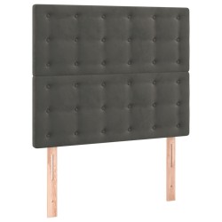 Tête de lit à LED Gris foncé 80x5x118/128 cm Velours 624782624782