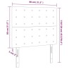 Tête de lit à LED Gris foncé 80x5x118/128 cm Velours 624782624782