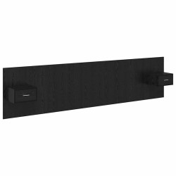 Tête de lit avec armoire 3 pcs Chêne noir Bois d'ingénierie 624783624783