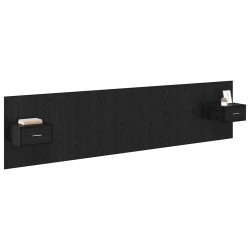 Tête de lit avec armoire 3 pcs Chêne noir Bois d'ingénierie 624783624783