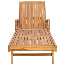 Transat 1-personne Marron Bois de teck massif 624785624785